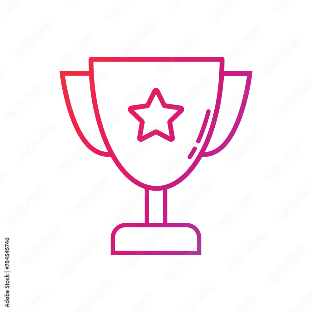 Trophy Gradient Icon Vector Illustration Trophy Gradient Icon Vector Illustration