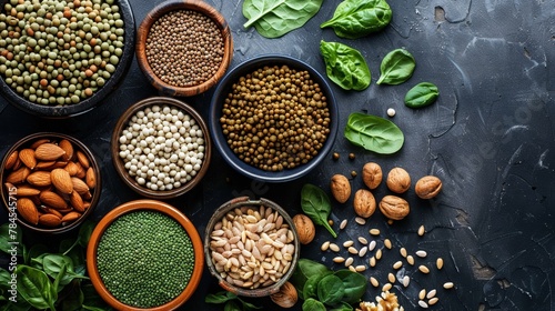 Plant based proteins developed with immunotherapy techniques, creating hypernutritious vegan options photo