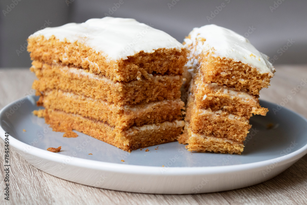 Piece of cake on a plate Piece of cake on a plate