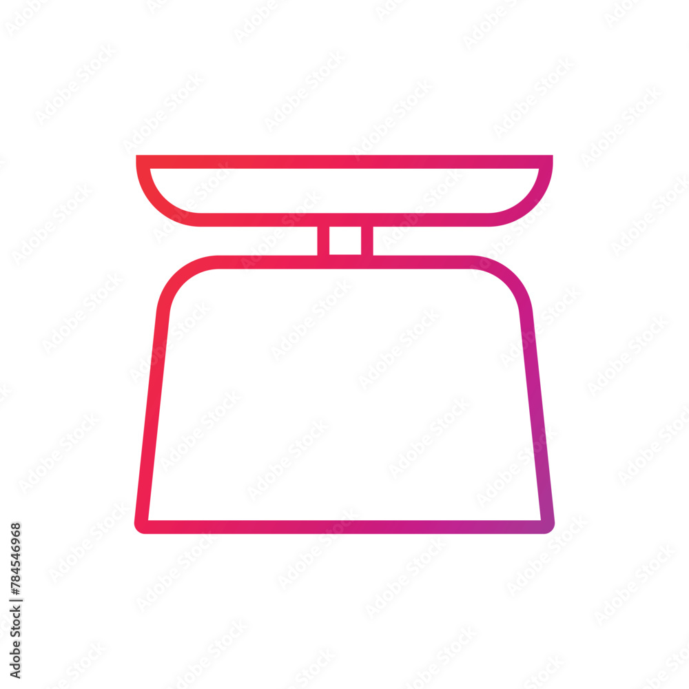 Weighing Scale Gradient Icon Vector Illustration Weighing Scale Gradient Icon Vector Illustration