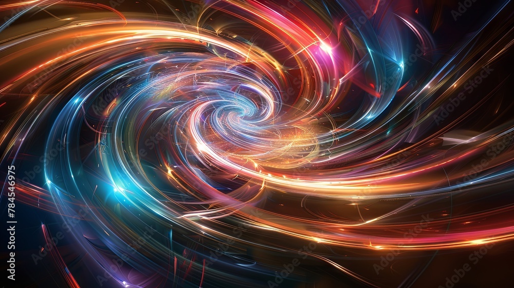 Vibrant abstract light swirls digital artwork Vibrant abstract light swirls digital artwork