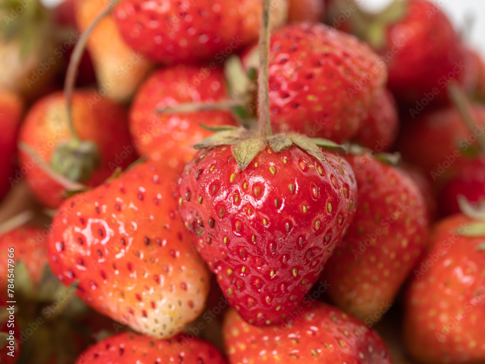 Red ripe strawberries background. Close up, top view. Red ripe strawberries background. Close up, top view.