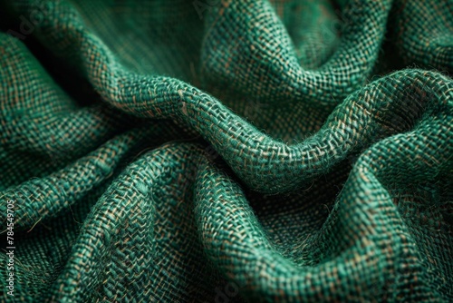 Close up of green fabric