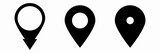 Set of Location pin icons. GPS marker. Vector illustration.