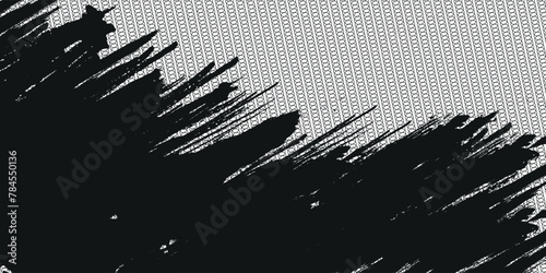 Halftone dots white \u0026 black color pattern gradient grunge texture background. Modern dot pop art comic sport style vector illustration.