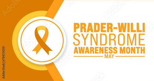 May is Prader Willi Syndrome Awareness Month background template. Holiday concept. use to background, banner, placard, card, and poster design template with text inscription and standard color. vector photo