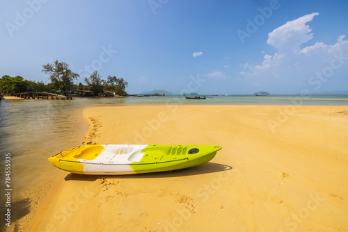 Beautiful beach on the tropical sea at Phayam island, Ranong Province, Thailand. © Nakornthai