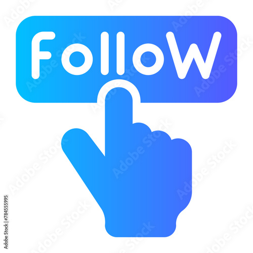 follow gradient icon