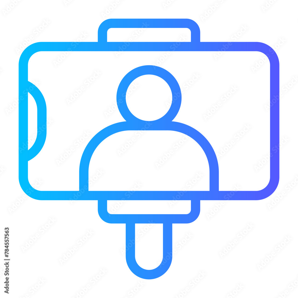 Obraz premium vlog gradient icon