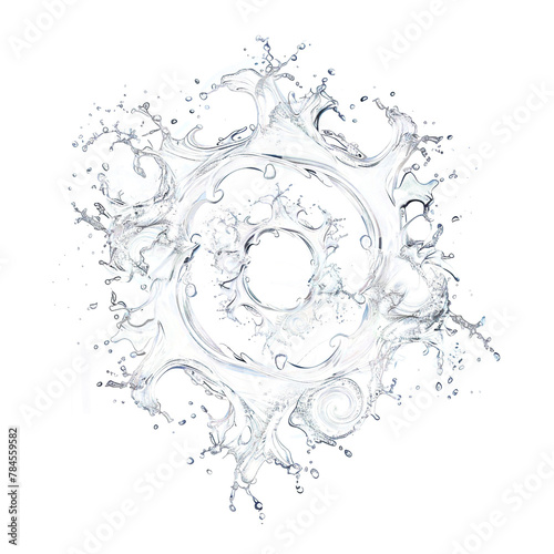 water crown splash on white background