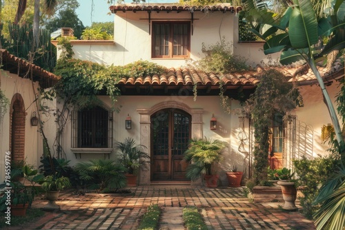 Exterior of a Spanish style house