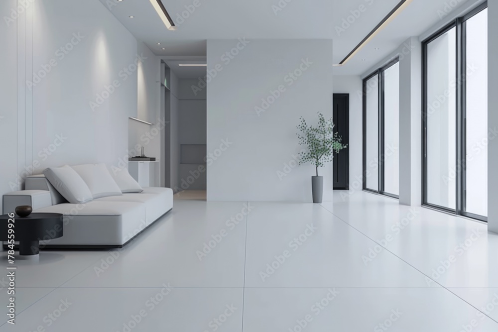 Fototapeta premium Interior of a modern minimalistic apartment