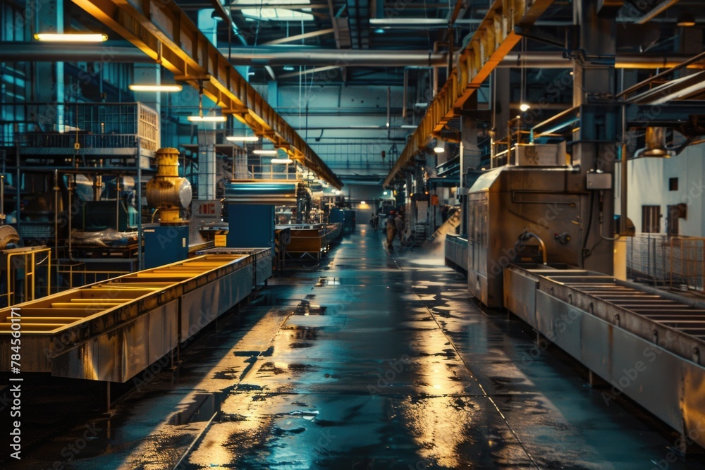 Interior of a manufacturing factory