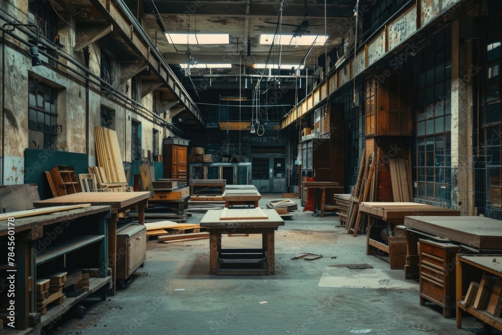 Interior of a furniture factory