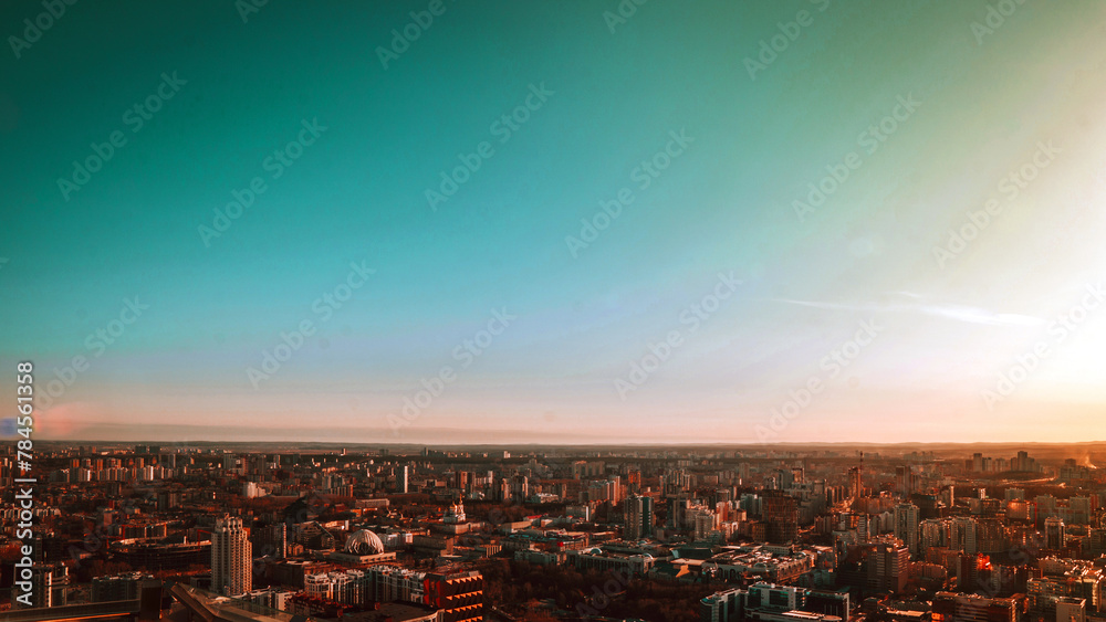 Fototapeta premium Sunset in town.
