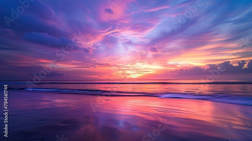 Gorgeous beach sunrise in Bali, Indonesia © Desinage