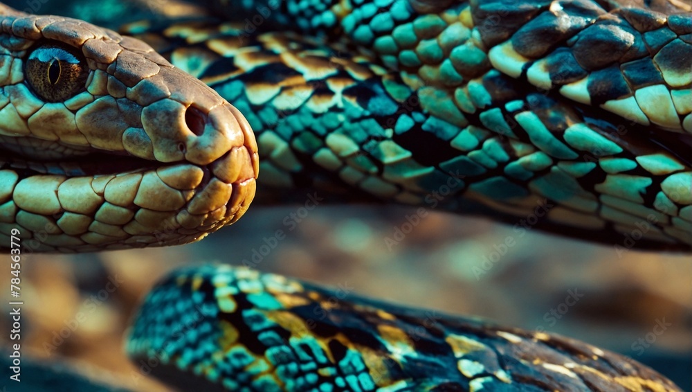 Obraz premium green snake