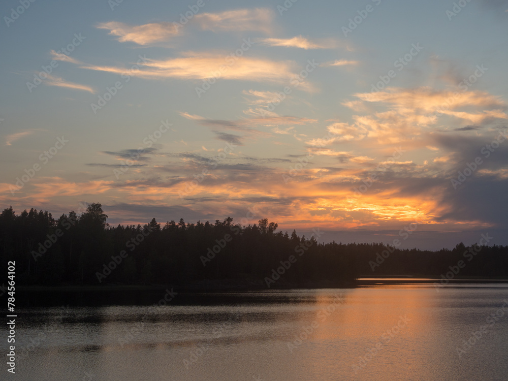 bright dramatic sunset