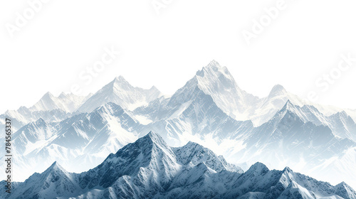 Wallpaper Mural Mount everest on white background Torontodigital.ca
