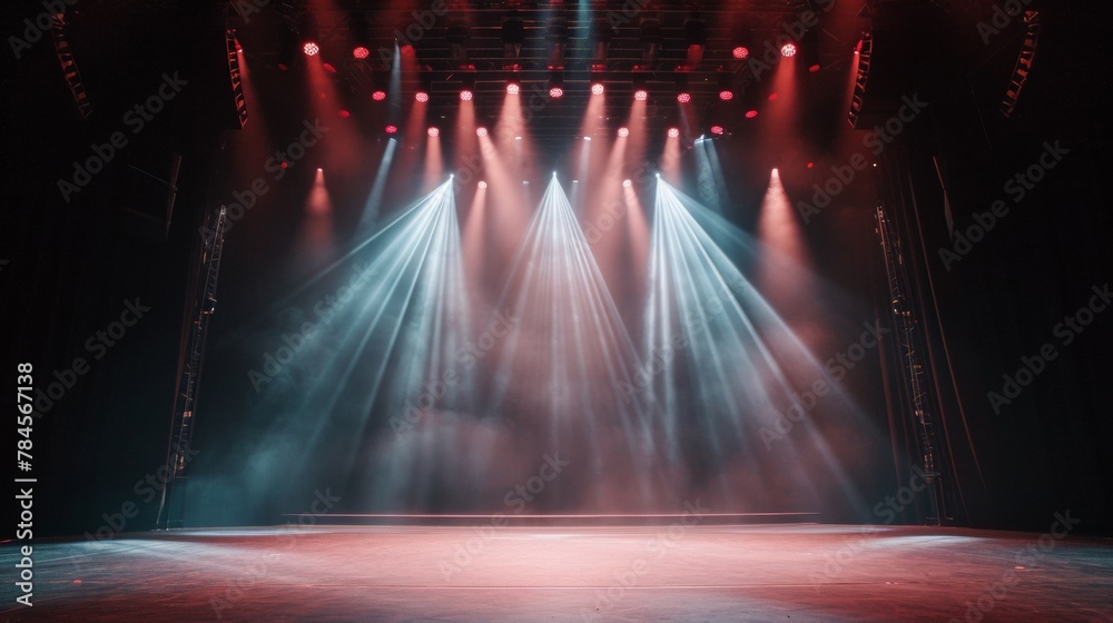 Artistic performances stage light background with spotlight illuminated