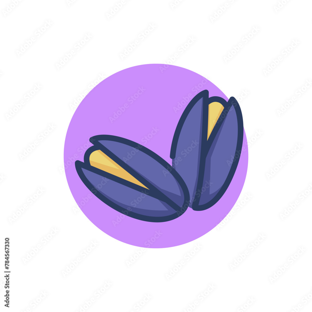 Seeds in shell line icon. Open shell, sunflower seed, oil sign. Natural ingredient, organic food, nuts concept. Vector illustration for web design and apps Seeds in shell line icon. Open shell, sunflower seed, oil sign. Natural ingredient, organic food, nuts concept. Vector illustration for web design and apps