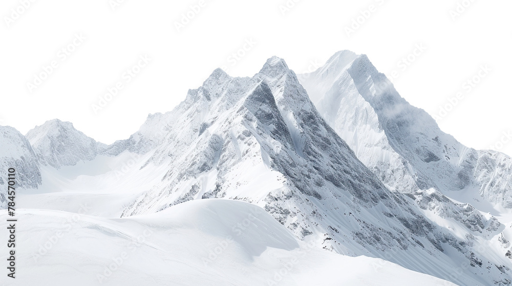 Mount everest on white background
