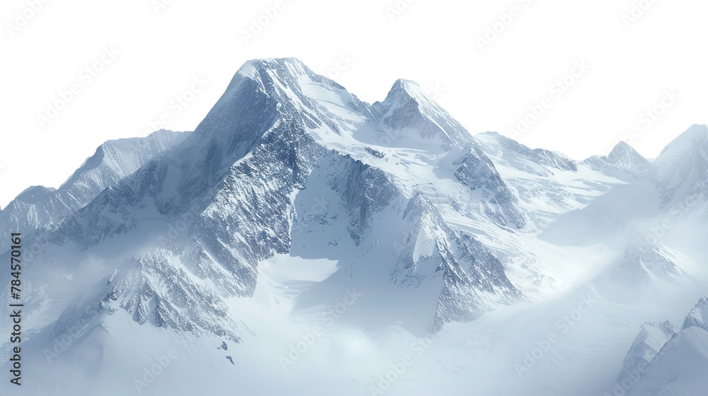 Obraz premium Mount everest on white background