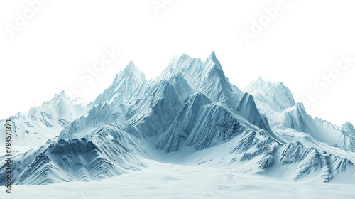Mount everest on white background