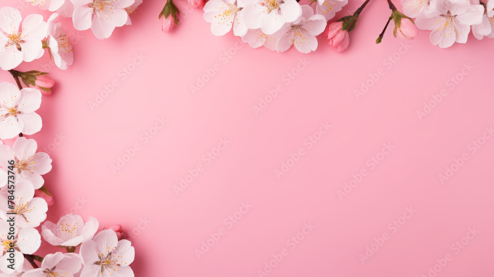 beautiful blossom flowers on background