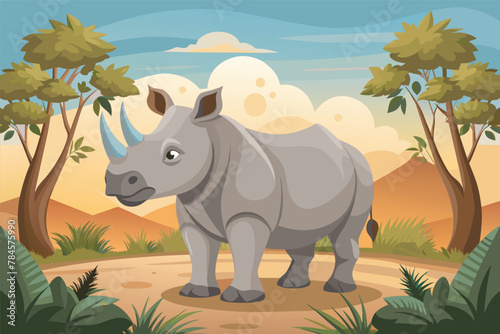 rhinoceros in its natural environment