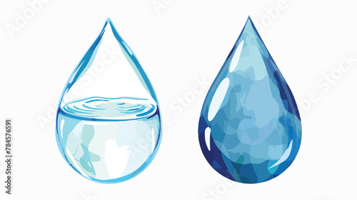 Water drop vector illustration flat vector isolated