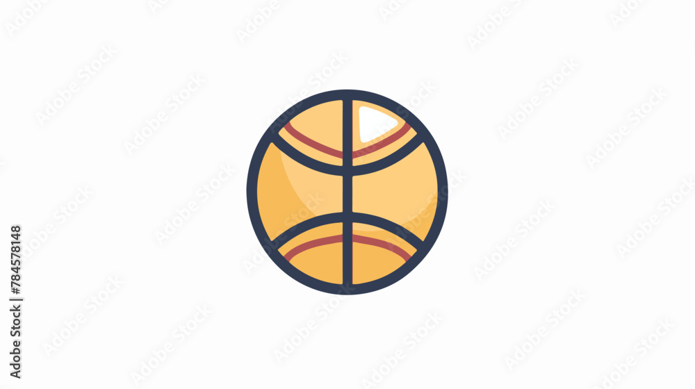 Web line icon. Volleyball flat vector isolated on white
