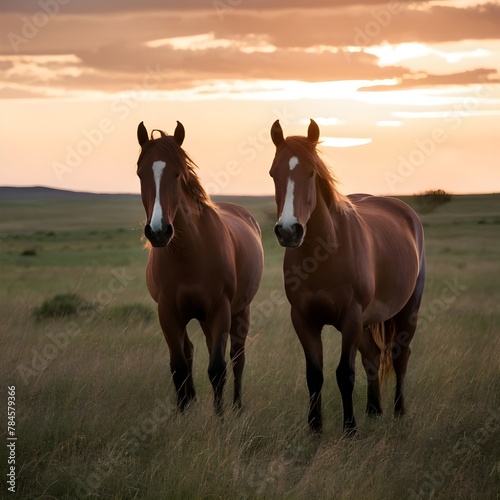 horse at sunset © sasa