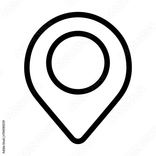 Map pin icon. GPS location Map pointer isolated on white background. Vector illustration.