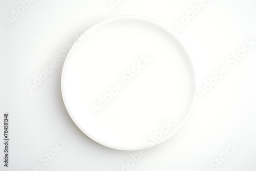 White round frame on white background