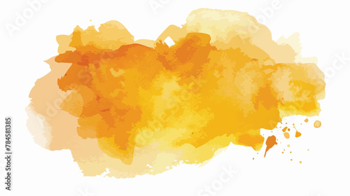 Yellow brown watercolor background. Hand drawn watercolor