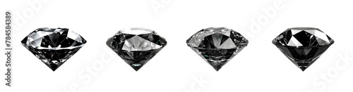 set of black diamond isolated