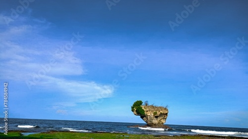 A beautiful Madasari Beach in Cijulang, Pangandaran, West Java, Indonesia photo