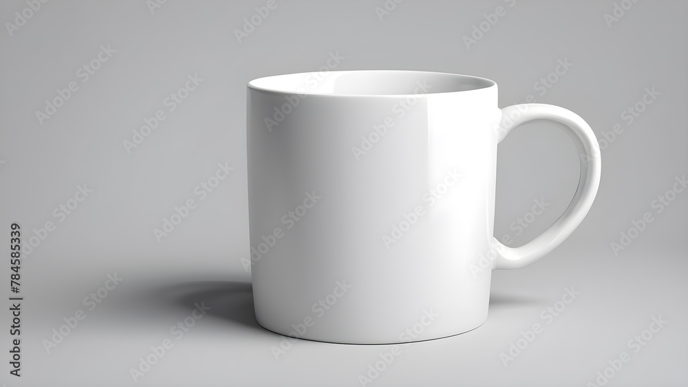 mug mock-up isolated on light gray background 3d illustrating mug mock-up isolated on light gray background 3d illustrating