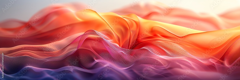 Obraz premium Abtract, intersecting arcs of light, makro, vivid tones of green and pink purple black, on a backdrop of swirling pastels, silky and smooth surface