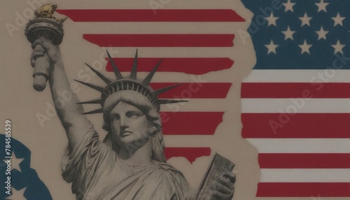 American Independence Day. independence of the USA. holidays in America. the flag of the USA. statue of liberty. American freedom. The American Dream photo