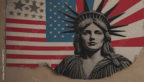 American Independence Day. independence of the USA. holidays in America. the flag of the USA. statue of liberty. American freedom. The American Dream photo