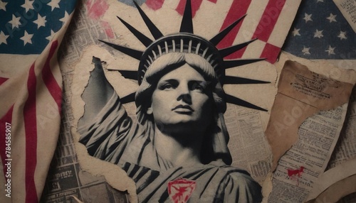 American Independence Day. independence of the USA. holidays in America. the flag of the USA. statue of liberty. American freedom. The American Dream photo