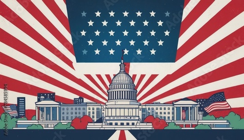 American Independence Day. independence of the USA. holidays in America. the flag of the USA. statue of liberty. American freedom. The American Dream photo