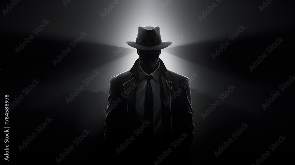silhouette criminal icon 3d