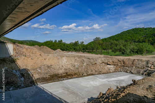 Image of a railway bridge construction site
