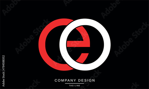 Slika na platnu EO, OE Abstract Letters Logo Monogram Design Icon Font