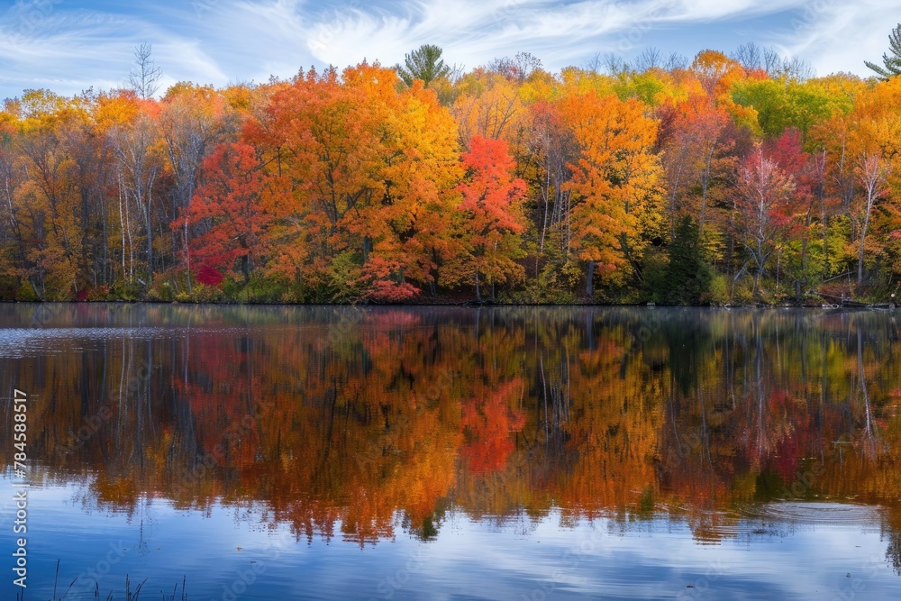 A scenic landscape with vibrant autumn colors. A scenic landscape with vibrant autumn colors.
