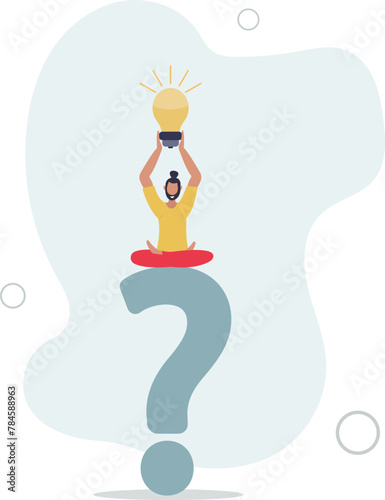 FAQ frequently asked question, help or creative thinking idea .flat vector illustration.