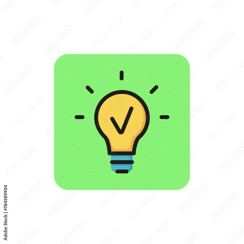 Line icon of light bulb. Idea, innovation, solution. Light concept. Can be used for topics like business, energy, economy Line icon of light bulb. Idea, innovation, solution. Light concept. Can be used for topics like business, energy, economy